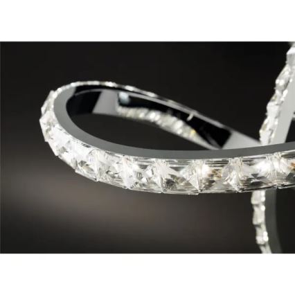 LED ρυθμιζόμενος πολυέλαιος επιφανειακής τοποθέτησης ABRO LED/26W/230V γυαλιστερό χρώμιο