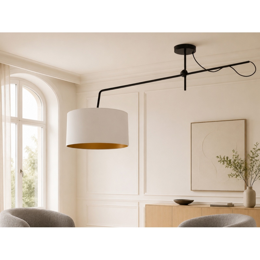 LED Ρυθμιζόμενος επιφανειακός πολυέλαιος VENICE 1xE27/60W/230V λευκό/χρυσό
