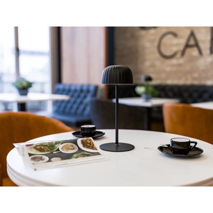 LED Ρυθμιζόμενο εξωτερικό επαναφορτιζόμενο επιτραπέζιο φωτιστικό VIVIEN LED/3W/5V 2700K 1600 mAh IP54 μαύρο