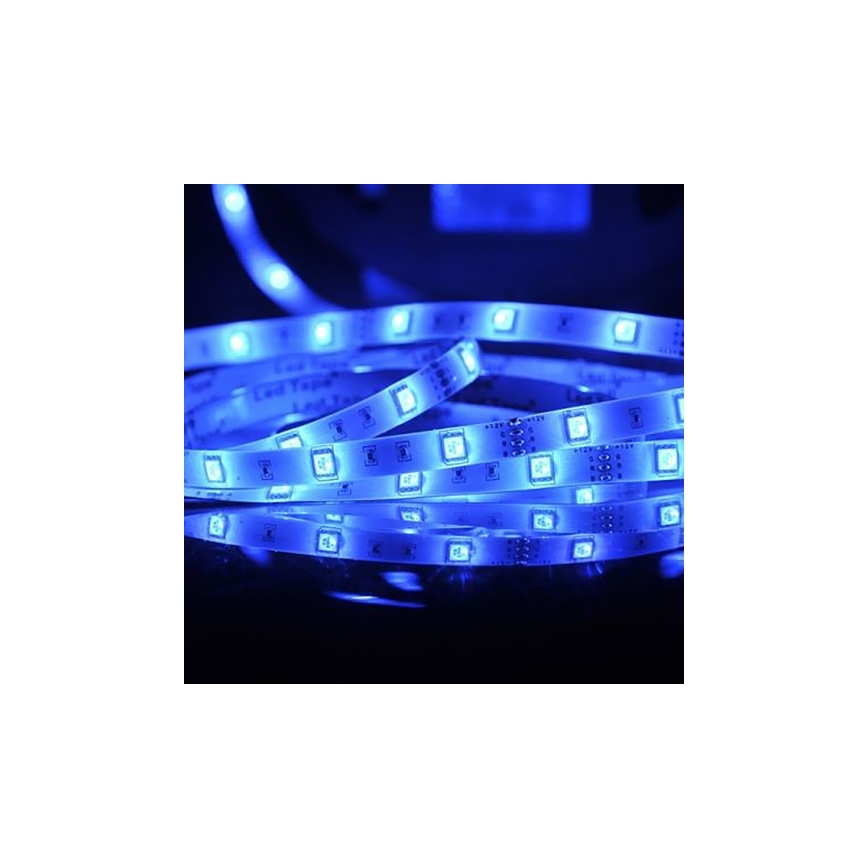 LED RGB Ρυθμιζόμενη λωρίδα 5μ LED/18W/12V IP20 + Τηλεχειριστήριο