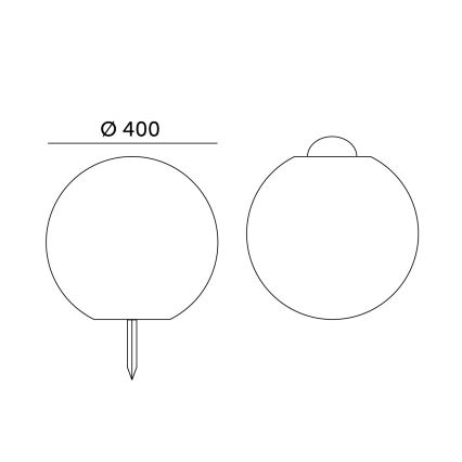 LED RGB Ρυθμιζόμενος ηλιακός φωτισμός GARDEN BALL LED/5W/3,7V 3000K IP54 2200 mAh διάμ. 40 εκ. + τηλεχειριστήριο