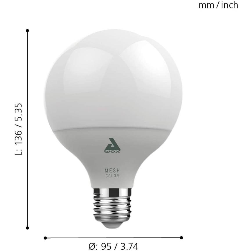 LED RGB Ρυθμιζόμενη Λάμπα CONNECT E27/13W 2700 - 6500K - Eglo