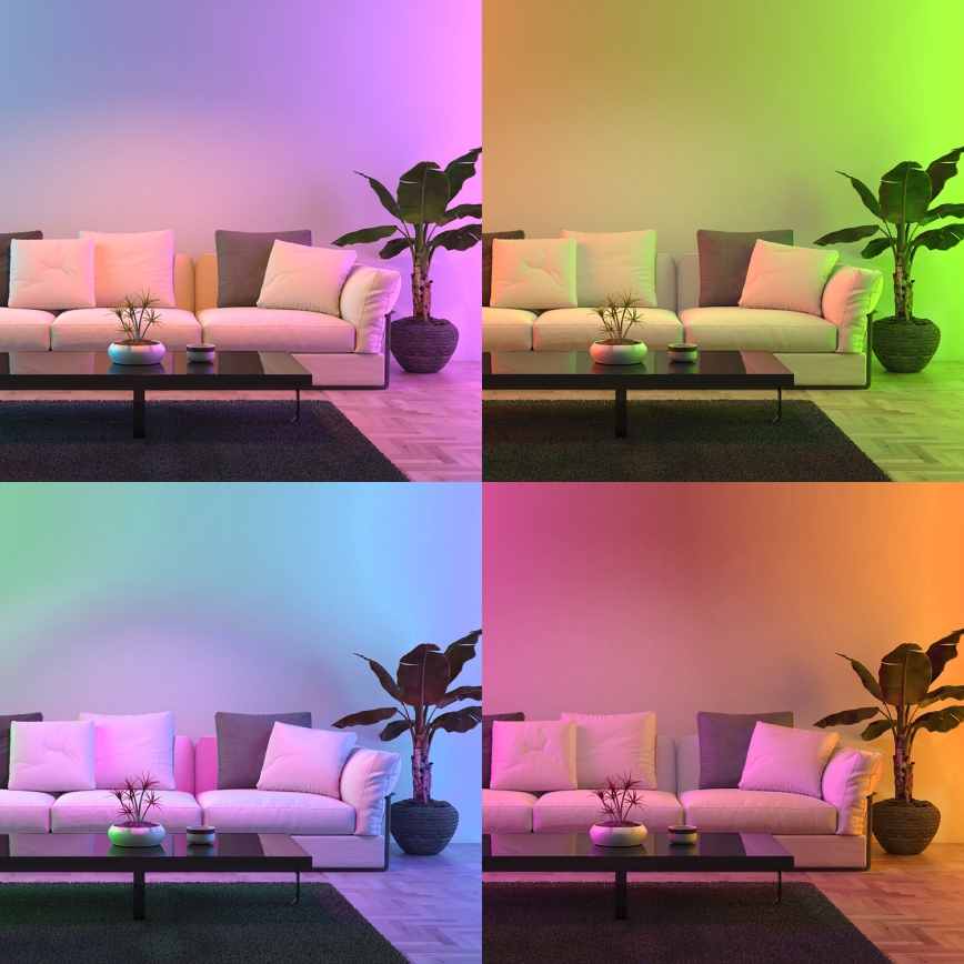 LED RGB Dimmable λαμπτήρας A60 E27/8W/230V 2700-6500K Wi-Fi Tuya