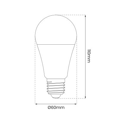 LED RGB Dimmable λαμπτήρας A60 E27/8W/230V 2700-6500K Wi-Fi Tuya