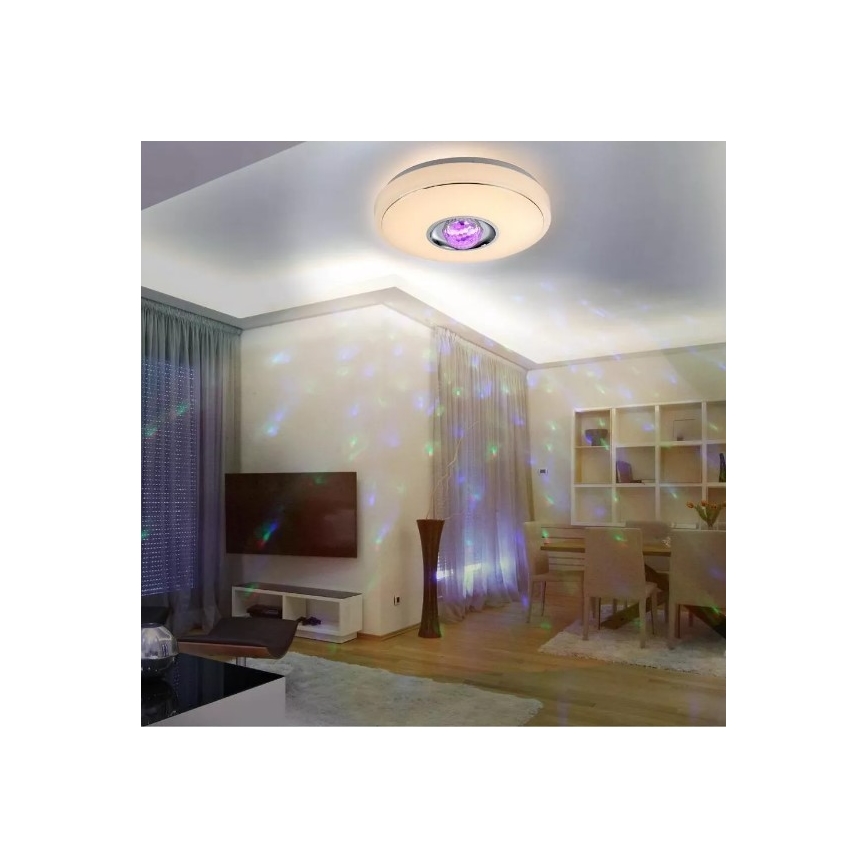 LED RGB Dimmable φωτιστικό οροφής MAGIC DISCO LED/18W/230V + τηλεχειριστήριο