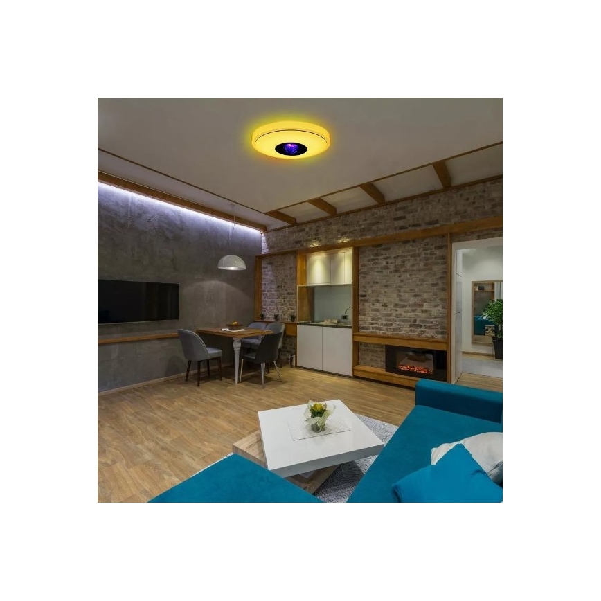 LED RGB Dimmable φωτιστικό οροφής MAGIC DISCO LED/18W/230V + τηλεχειριστήριο