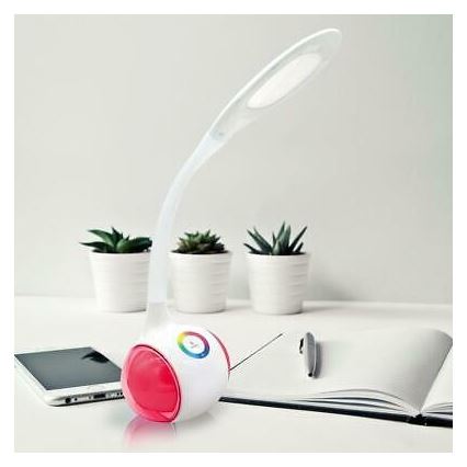 LED RGB Dimmable επαναφορτιζόμενη επιτραπέζια λάμπα LED / 5W / 5V 2400 mAh