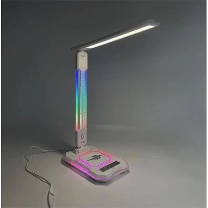 LED RGB Dimmable επαναφορτιζόμενο επιτραπέζιο φωτιστικό αφής με ασύρματη φόρτιση LED/7,5W/5V 2700-5300K λευκό