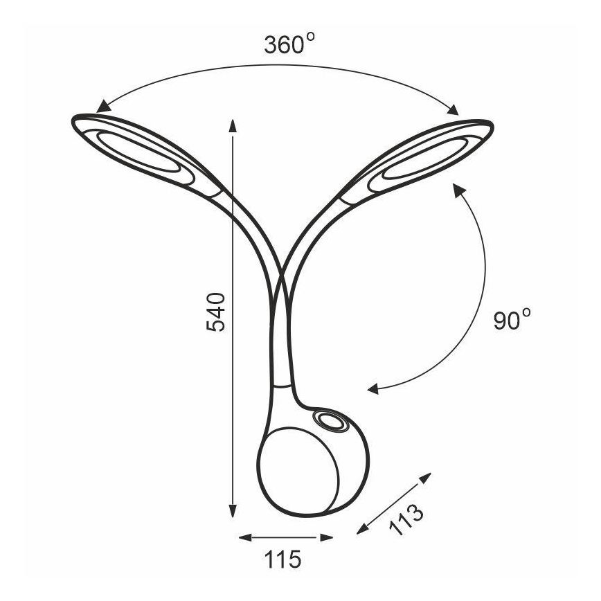 LED RGB Dimmable επιτραπέζια λάμπα αφής EMILY LED/7W/230V