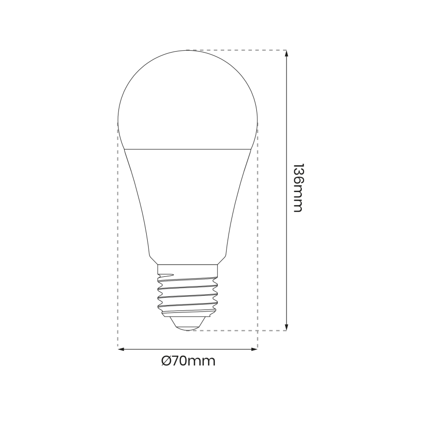LED RGB Dimmable λαμπτήρας A70 E27/11W/230V 2700-6500K Wi-Fi Tuya