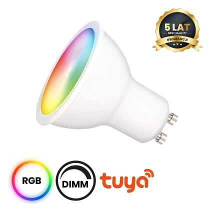 LED RGB Dimmable λαμπτήρας GU10/5W/230V 2700-6500K Wi-Fi Tuya