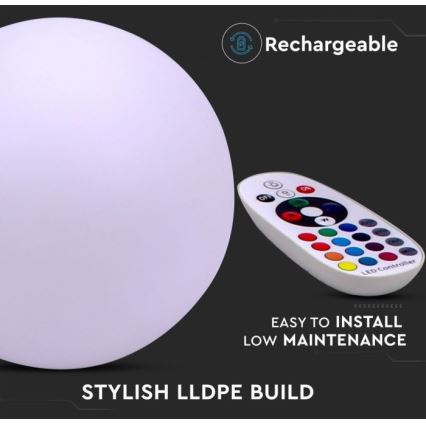 LED RGB Dimmable λαμπτήρας εξωτερικού χώρου LED/1W/230V 30cm IP67