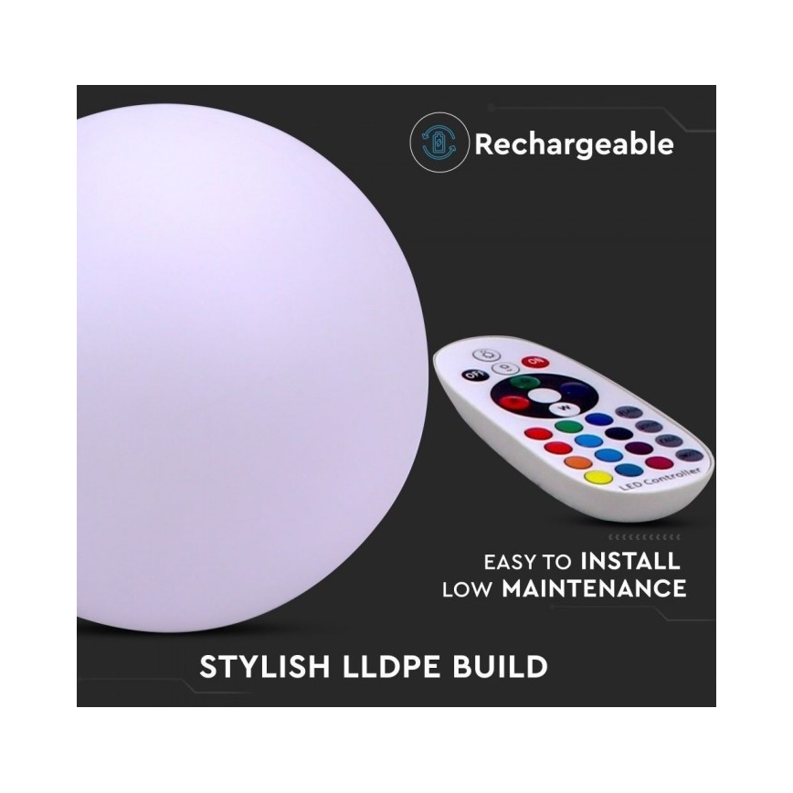 LED RGB Dimmable λαμπτήρας εξωτερικού χώρου LED/1W/230V 30cm IP67