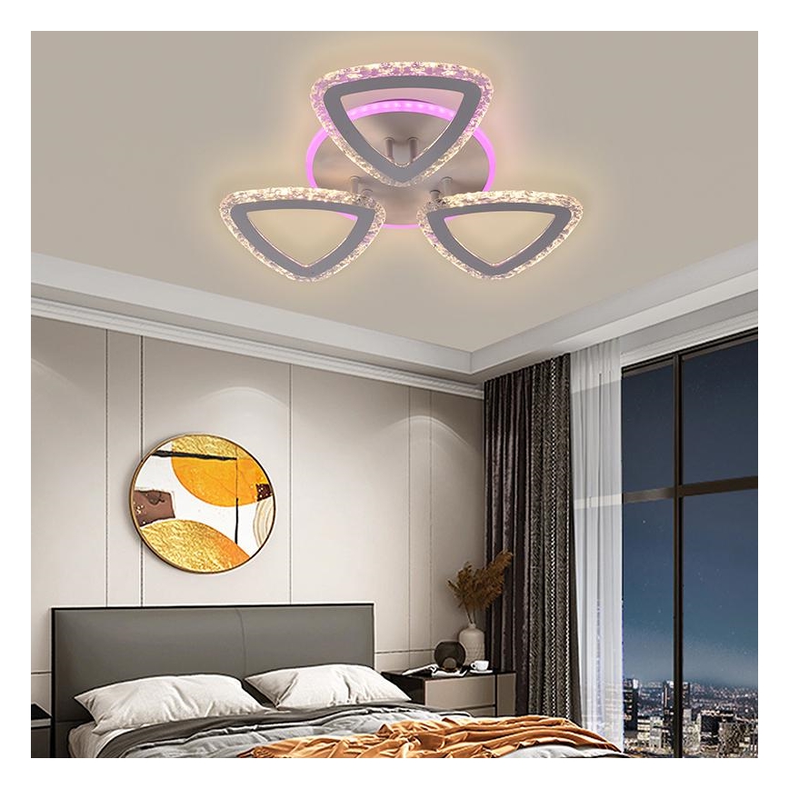 LED  RGB Dimmable πλαφονιέρα οροφής LED/45W/230V 3000-6500K+ τηλεχειριστήριο