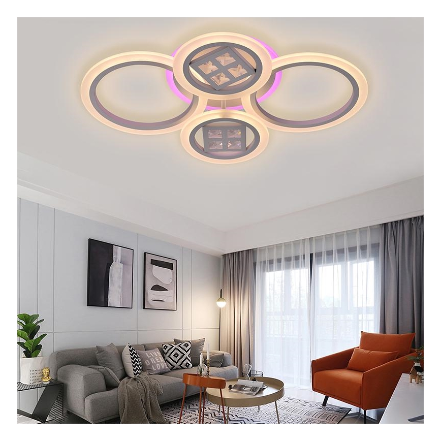 LED RGB Dimmable πλαφονιέρα οροφής  LED/50W/230V 3000-6500K + τηλεχειριστήριο