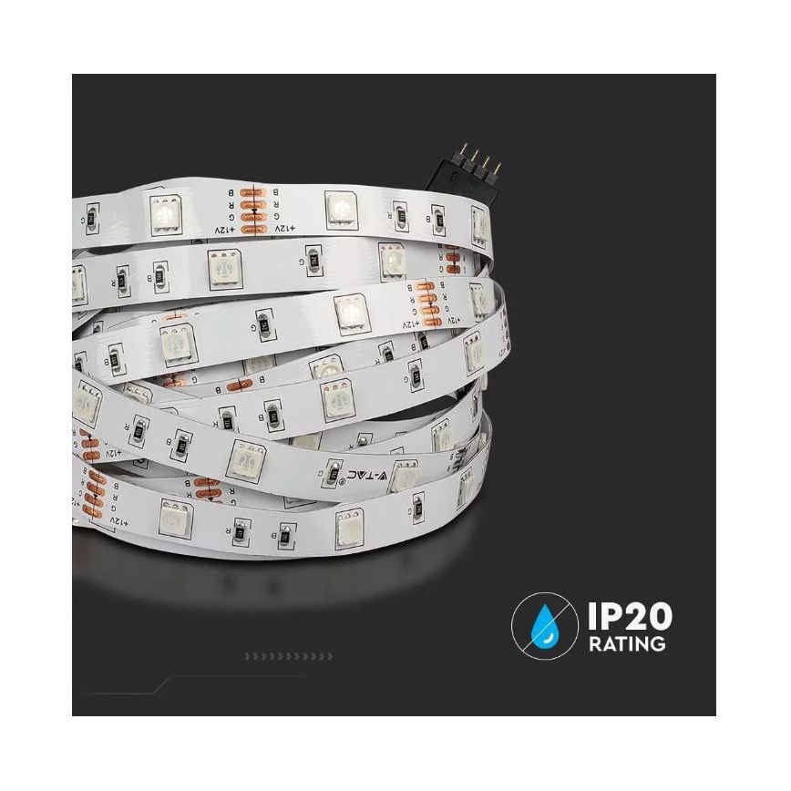 LED RGB Dimmable ταινία 2x5 m LED/4,8W/230V + RC