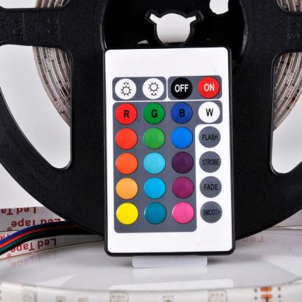 LED RGB Dimmable ταινία 5m LED/18W/12V IP20 + RC