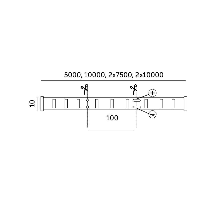 LED RGB Dimmable ταινία LED/12,5W/230V 5 m + τηλεχειριστήριο