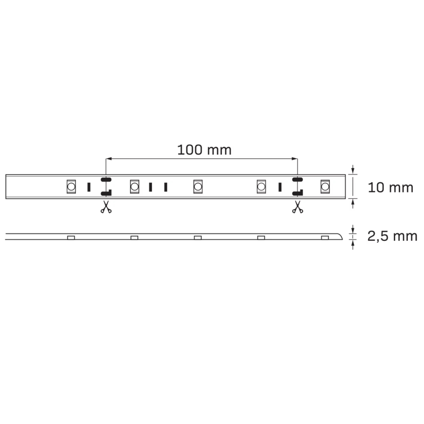 LED RGB Dimmable ταινία εξωτερικού χώρου 5m LED/14W/12V IP65 + RC