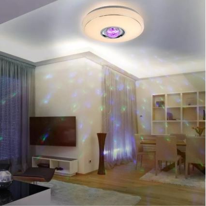 LED RGB Dimmable φωτιστικό οροφής MAGIC DISCO LED/18W/230V + τηλεχειριστήριο