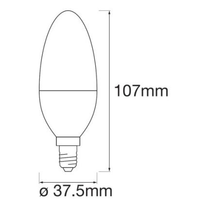 LED RGB Dimming λαμπτήρας SMART+ E14/5W/230V 2,700K-6,500K - Ledvance