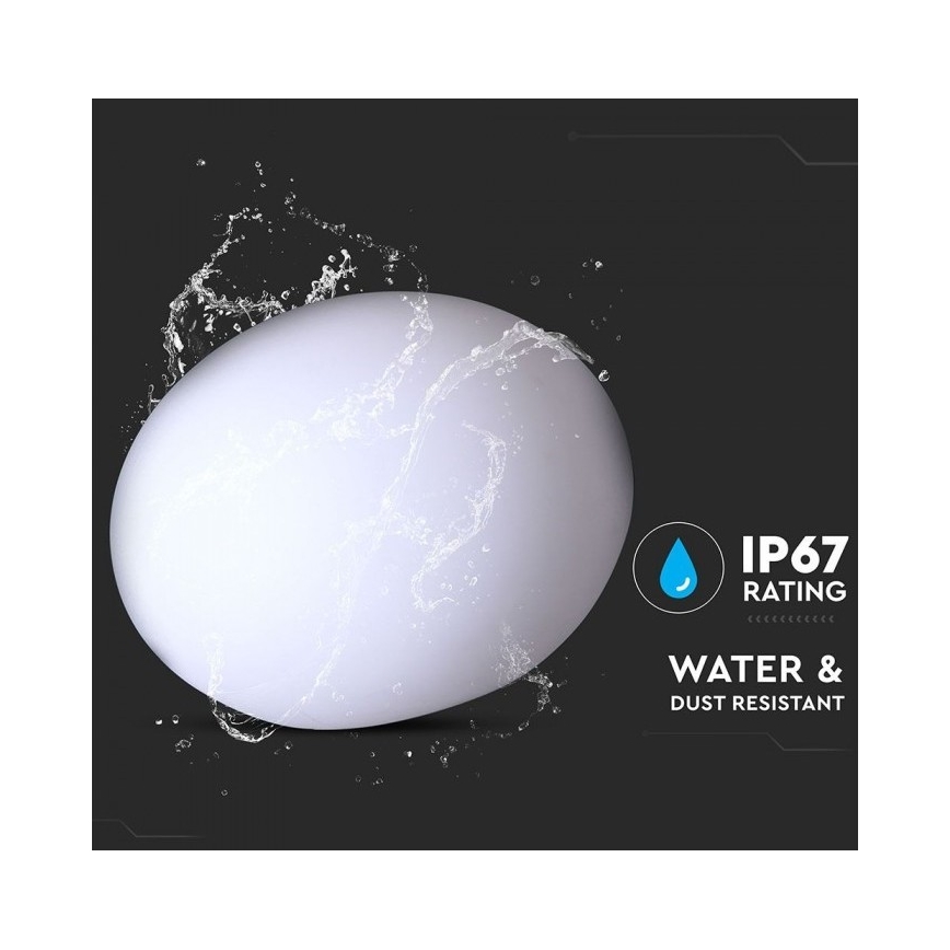 LED RGB Dimming Εξωτερικού χώρου φωτιστικό LED/1W/5V 1000 mAh 20cm IP67 + τηλεχειριστήριο