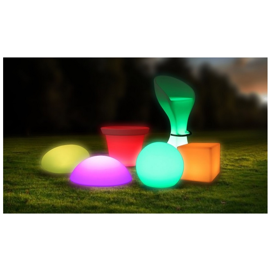 LED RGB Dimming Εξωτερικού χώρου φωτιστικό LED/1W/5V 1000 mAh 20cm IP67 + τηλεχειριστήριο