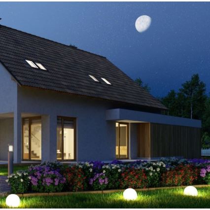 LED RGB Dimming Εξωτερικού χώρου φωτιστικό LED/1W/5V 1000 mAh 30 cm IP67 + τηλεχειριστήριο