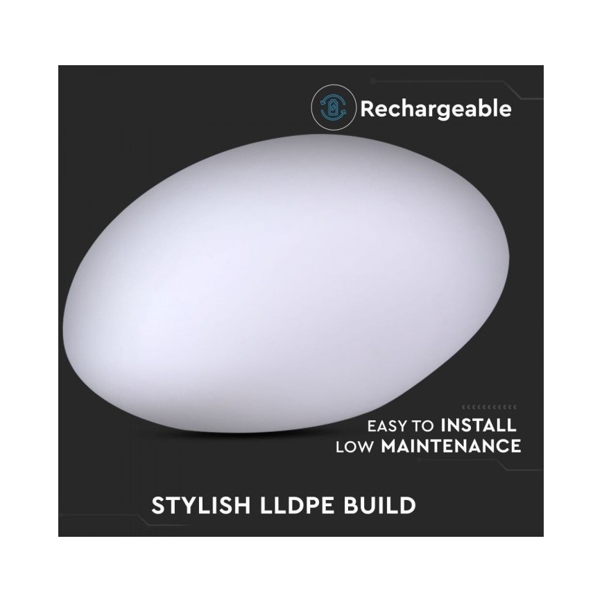 LED RGB Dimming Εξωτερικού χώρου φωτιστικό LED/1W/5V 28cm IP67 1000 mAh + τηλεχειριστήριο