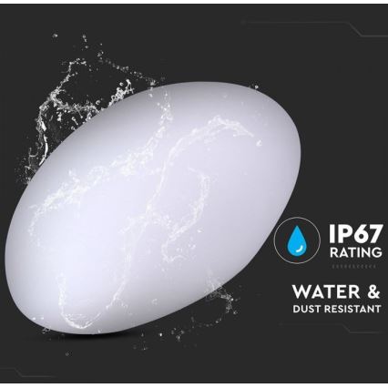 LED RGB Dimming Εξωτερικού χώρου φωτιστικό LED/1W/5V 28cm IP67 1000 mAh + τηλεχειριστήριο
