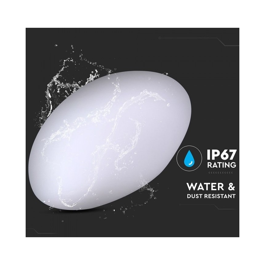 LED RGB Dimming Εξωτερικού χώρου φωτιστικό LED/1W/5V 28cm IP67 1000 mAh + τηλεχειριστήριο