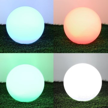 LED RGB Dimming ηλιακό φωτιστικό GARDEN BALL LED/5W/3,7V 3000K IP54 διάμετρος 40 cm + τηλεχειριστήριο