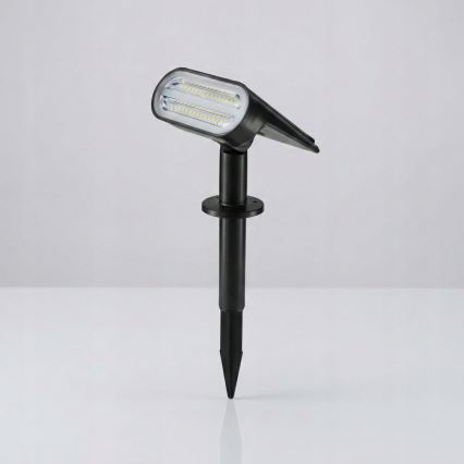 LED RGB ηλιακή λάμπα 2 σε 1 LED/3,7V 1200 mAh IP54 μαύρη
