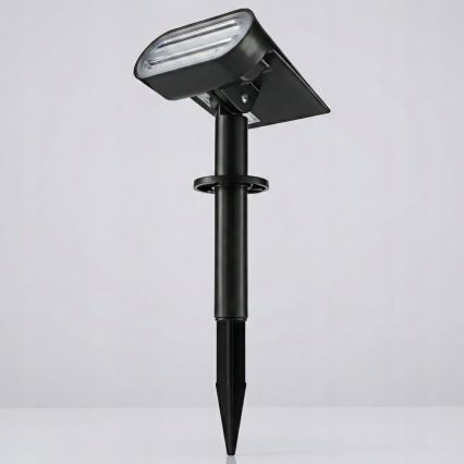 LED RGB ηλιακή λάμπα 2 σε 1 LED/3,7V 1200 mAh IP54 μαύρη