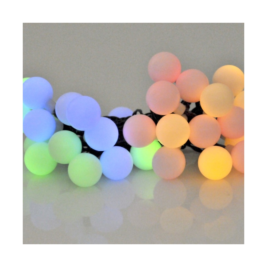 LED RGB Ηλιακή γιρλάντα PARTY 30xLED/1,2V 400 mAh 3,9 m IP44