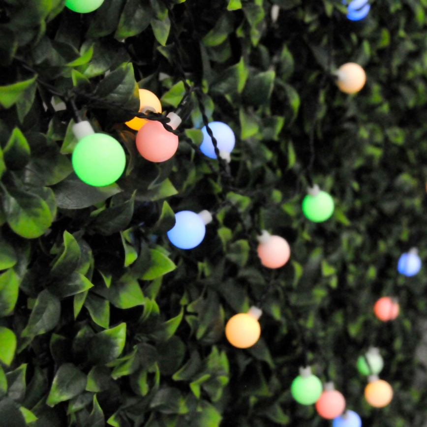 LED RGB Ηλιακή γιρλάντα PARTY 30xLED/1,2V 400 mAh 3,9 m IP44