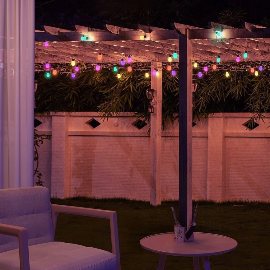 LED RGB ρυθμιζόμενη ηλιακή διακοσμητική αλυσίδα 15xLED/18 λειτουργίες USB 6 m IP44 μαύρη + τηλεχειριστήριο