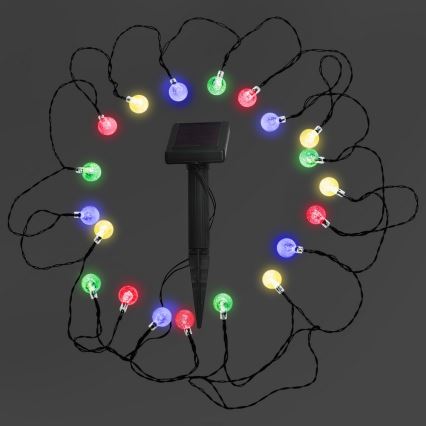 LED RGB Ηλιακό φωτιστικό 20xLED/1,2V 300 mAh IP44