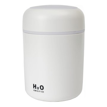 LED RGB Συσκευή αρωματοθεραπείας και υγραντήρας αέρα υπέρηχων LED/2W 300ml λευκό