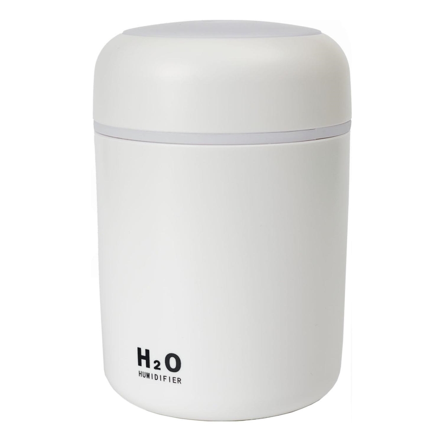 LED RGB Συσκευή αρωματοθεραπείας και υγραντήρας αέρα υπέρηχων LED/2W 300ml λευκό