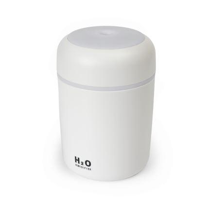 LED RGB Συσκευή αρωματοθεραπείας και υγραντήρας αέρα υπέρηχων LED/2W 300ml λευκό