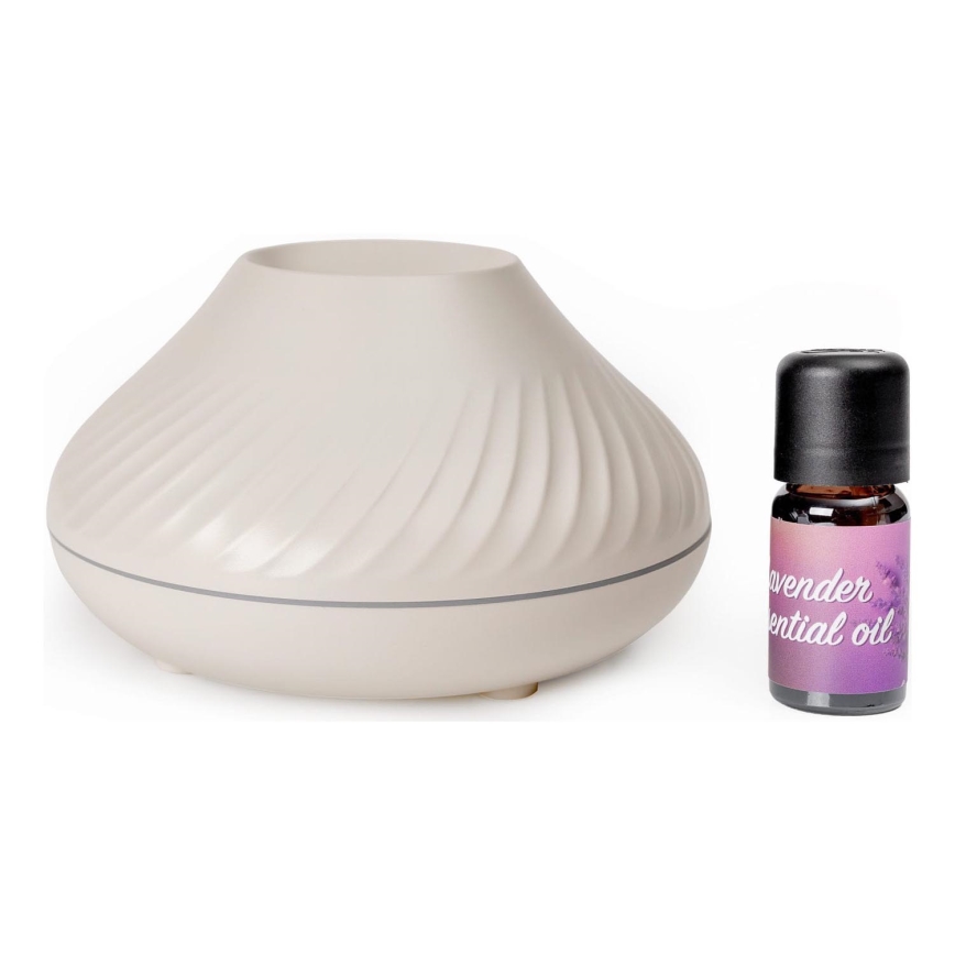 LED RGB Συσκευή αρωματοθεραπείας με εφέ φλόγας LED/6,5W/5V 130ml λευκό