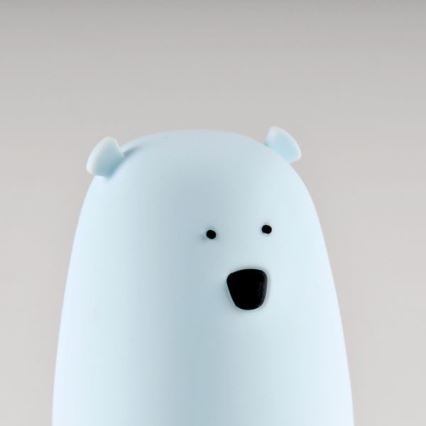 LED RGB Παιδικό επιτραπέζιο φωτιστικό αφής ΑΡΚΟΥΔΑΚΙ LED/0,8W/5V μπλε