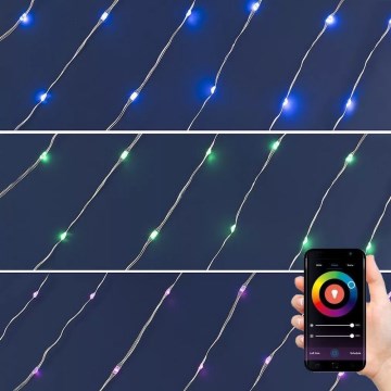 LED RGB ρυθμιζόμενη αλυσίδα 100 LED / 29 λειτουργίες / 10,4 m