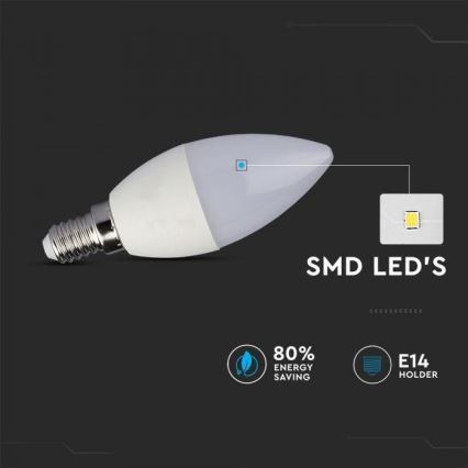 LED RGB Ρυθμιζόμενη λάμπα E14/3,5W/230V 6400K + τηλεχειριστήριο