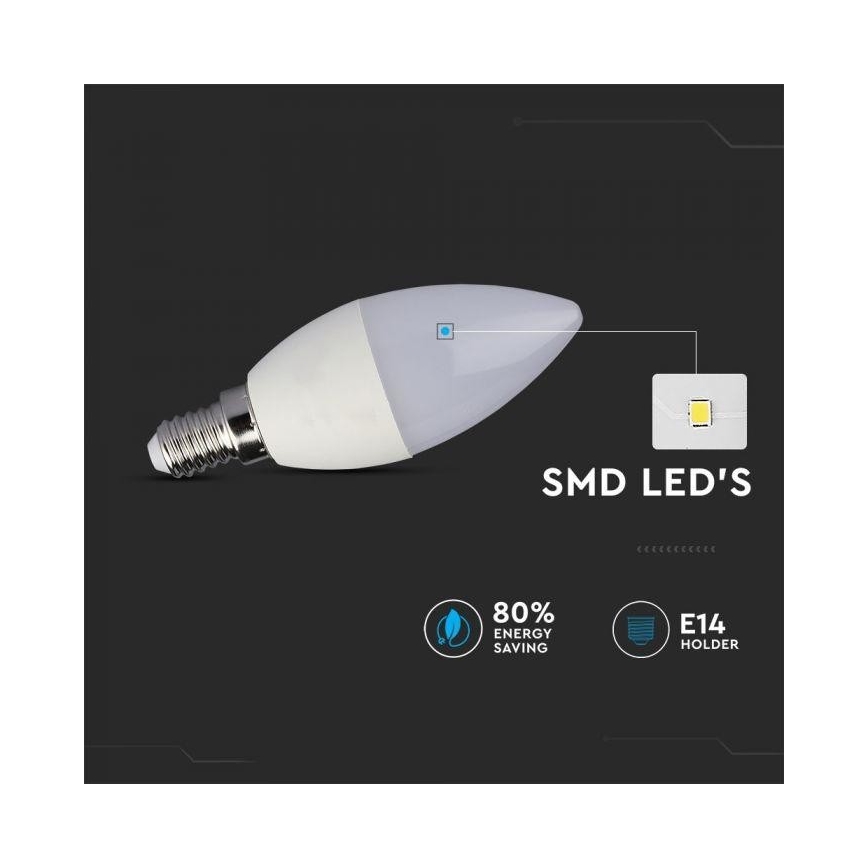 LED RGB Ρυθμιζόμενη λάμπα E14/3,5W/230V 6400K + τηλεχειριστήριο