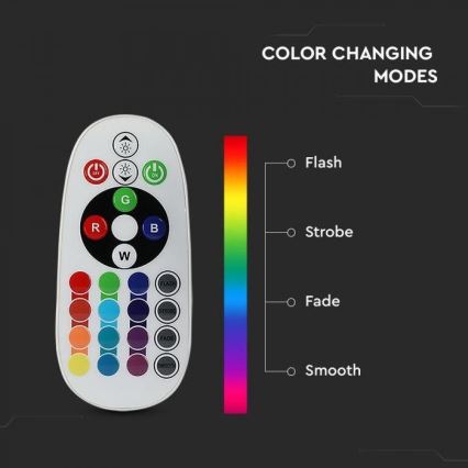 LED RGB Ρυθμιζόμενη λάμπα E14/3,5W/230V 6400K + τηλεχειριστήριο