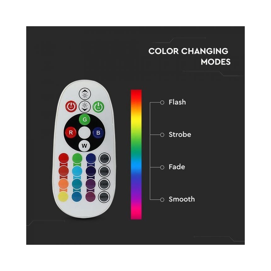 LED RGB Ρυθμιζόμενη λάμπα E14/3,5W/230V 6400K + τηλεχειριστήριο