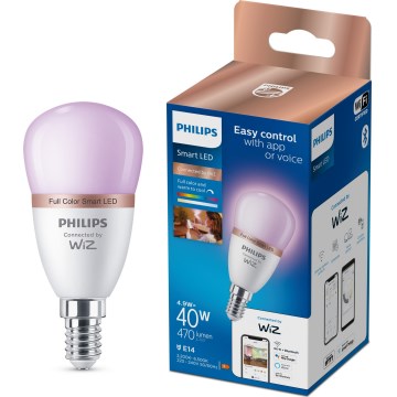 LED RGB Ρυθμιζόμενη λάμπα Philips SMART P45 E14/4,9W/230V 2200-6500K CRI 90