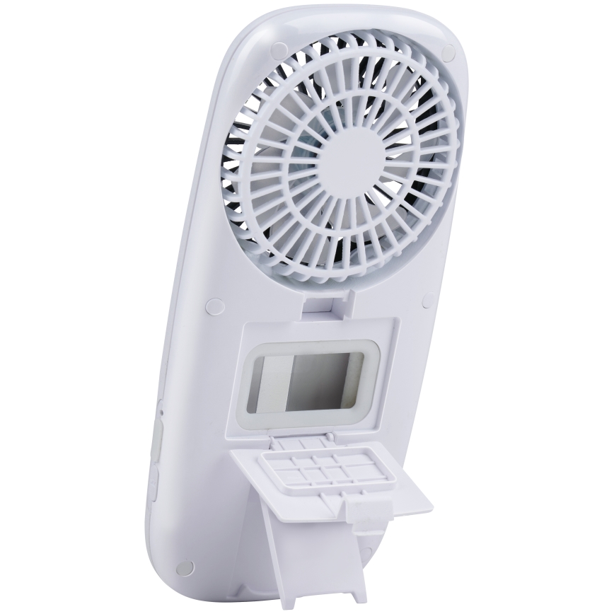LED RGB Επαναφορτιζόμενος φορητός ανεμιστήρας τσέπης με εφέ ομίχλης 3,7V 1200 mAh